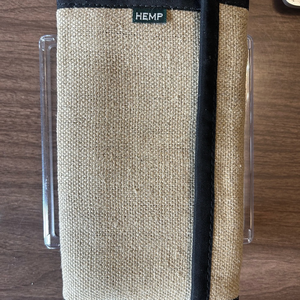 Hemp Canvas Wallet with Black Trim - Picture 2 of 6